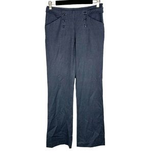 Bebe Gray Stripe Wide Leg Pants